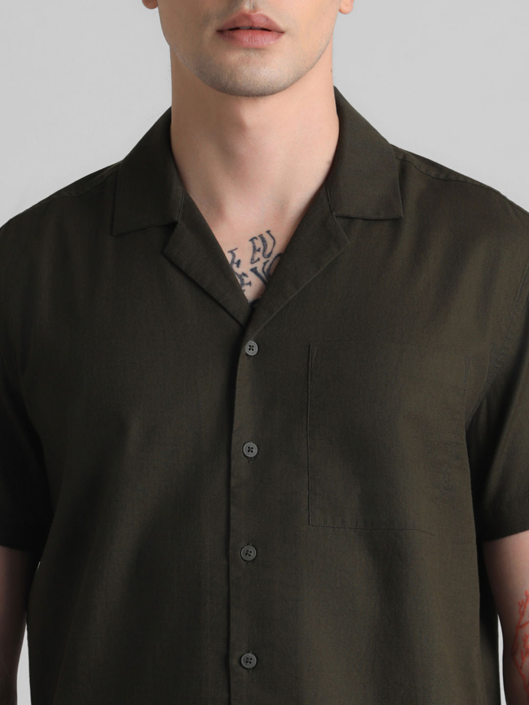 Olive Short Sleeves Shirt