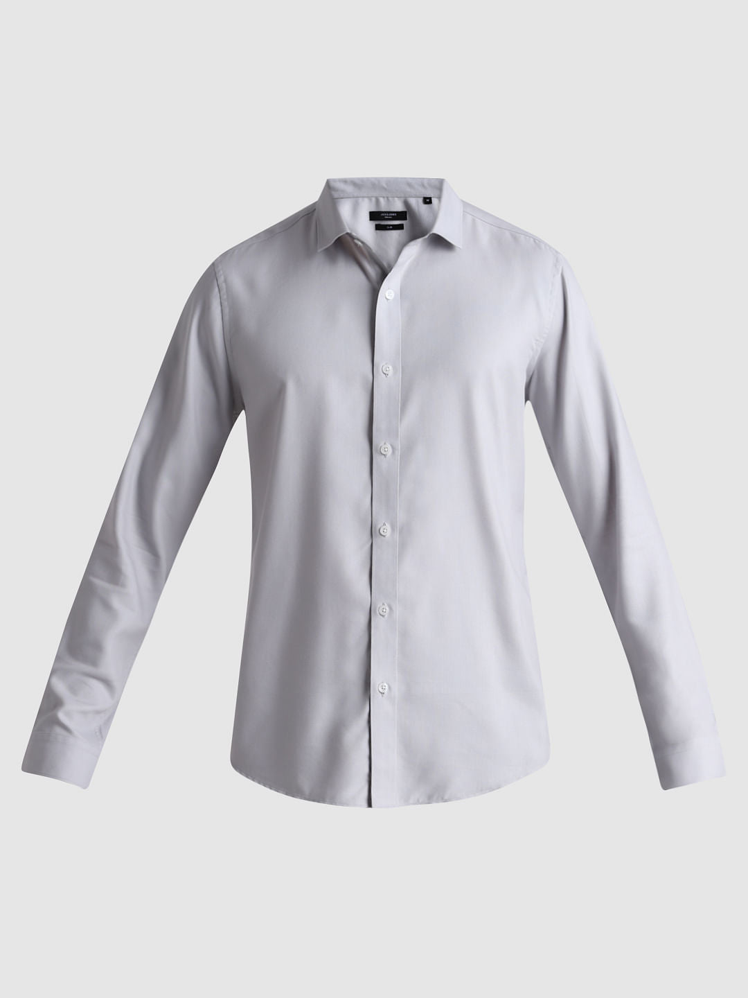 Grey Full Sleeves Solid Shirt