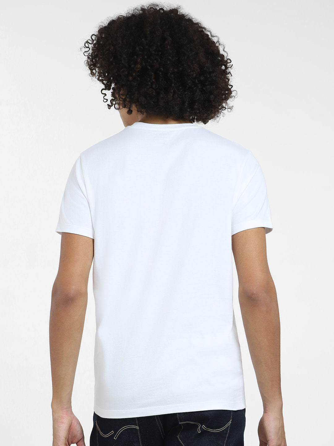 White Logo Graphic Print T-shirt