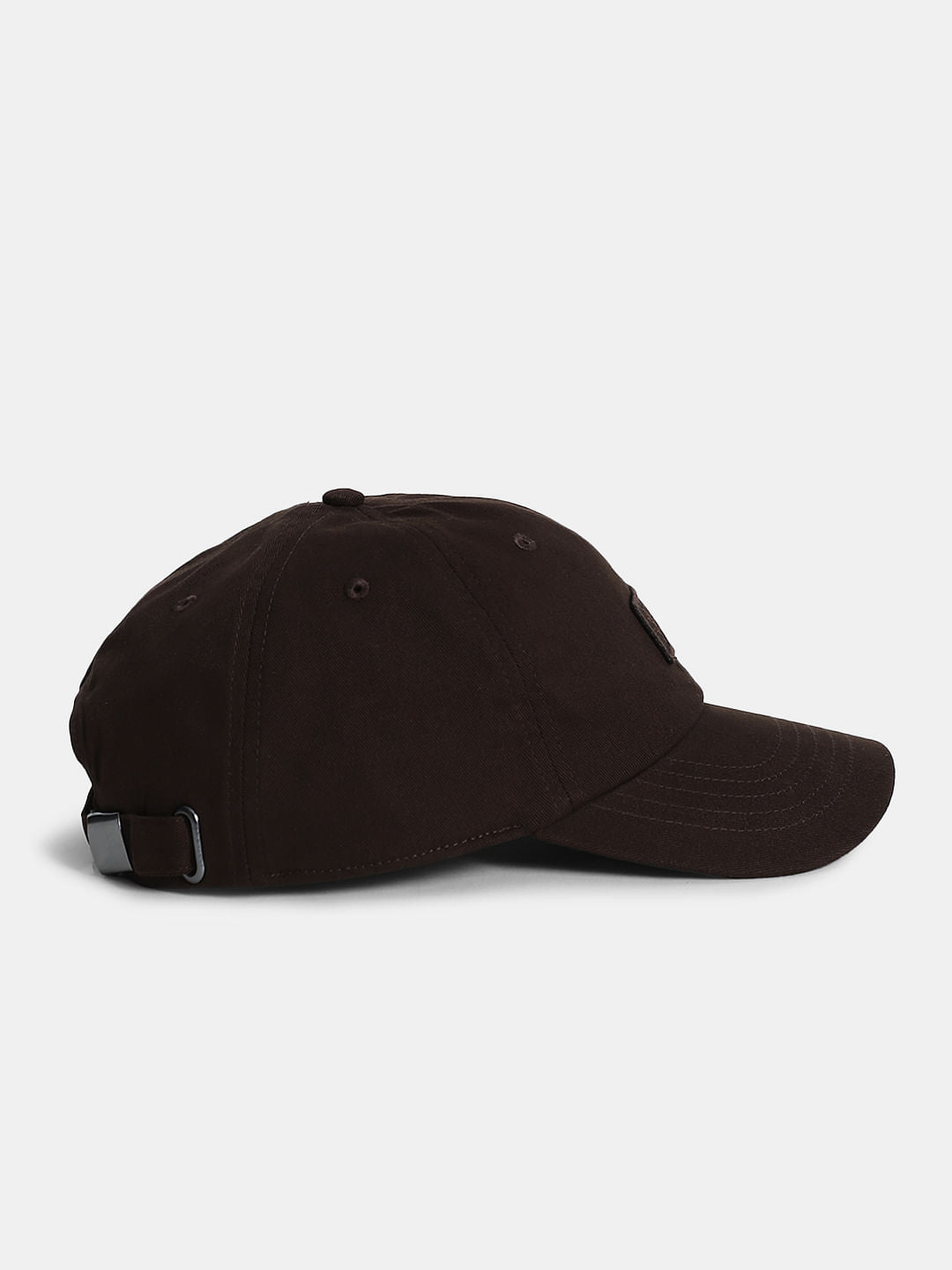 Dark Brown Cotton Baseball Cap