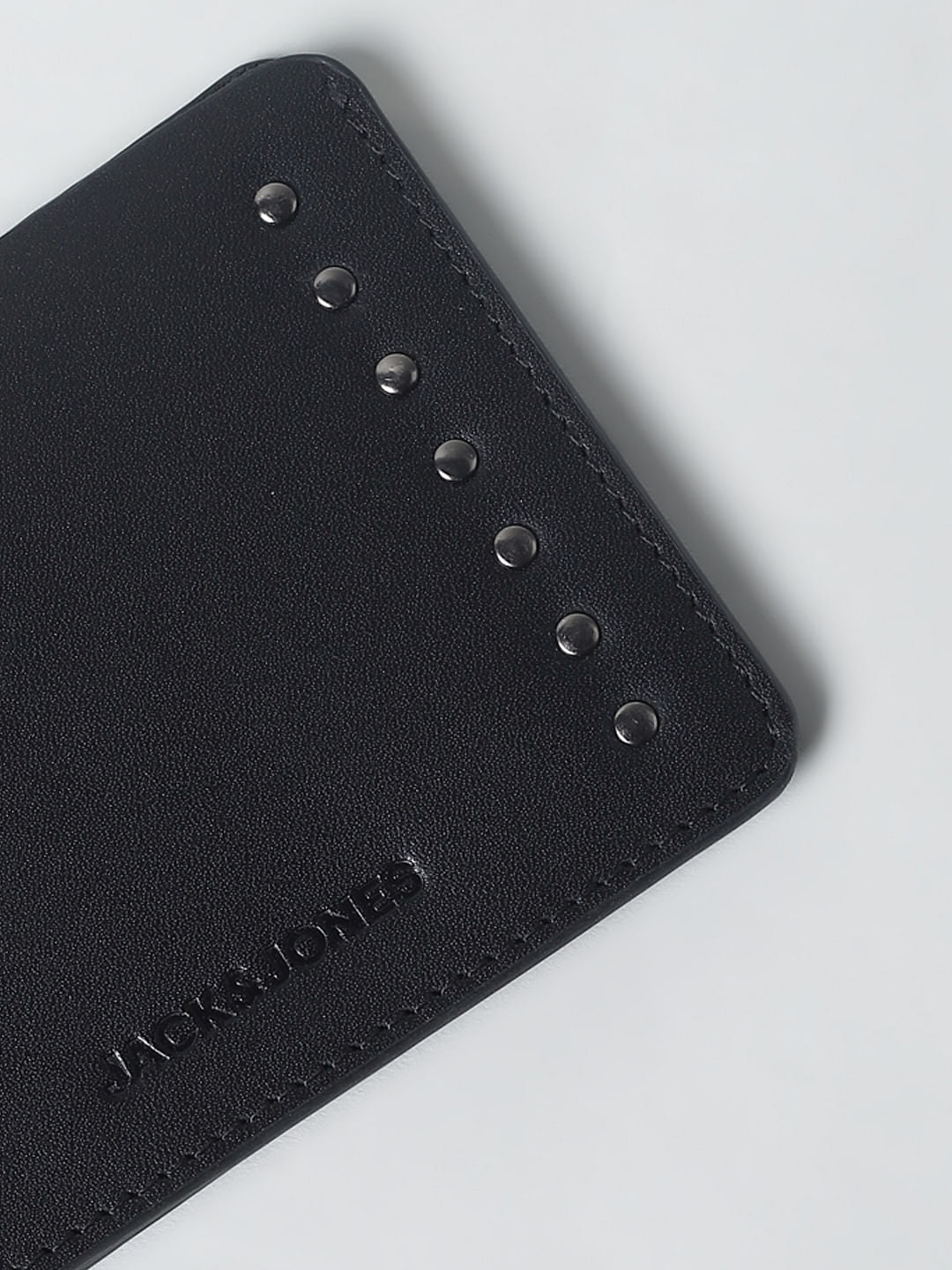 Black Studded Leather Wallet