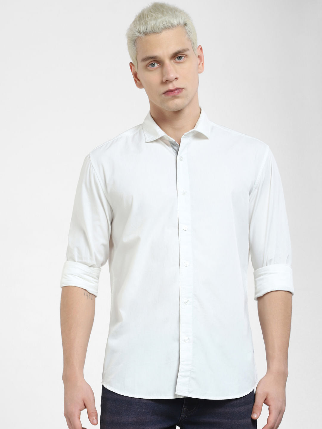 White Full Sleeves Shirt