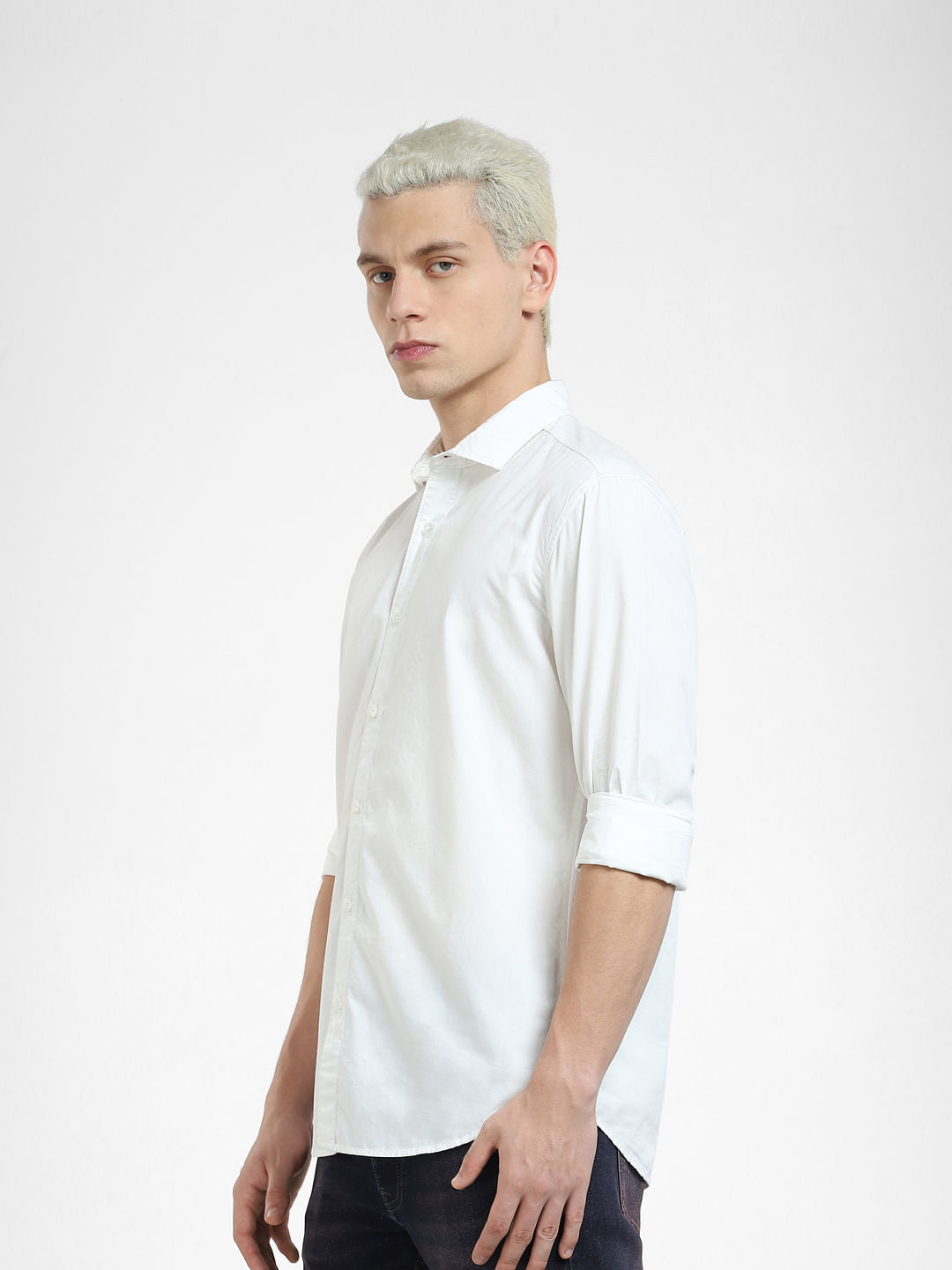 White Full Sleeves Shirt