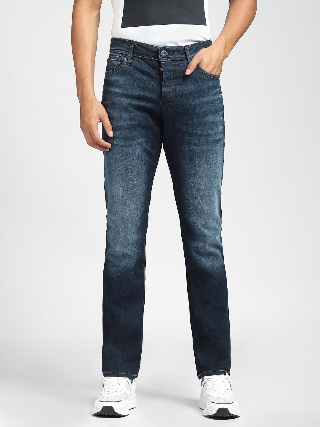 Dark Blue Low Rise Tim Anti Fit Jeans