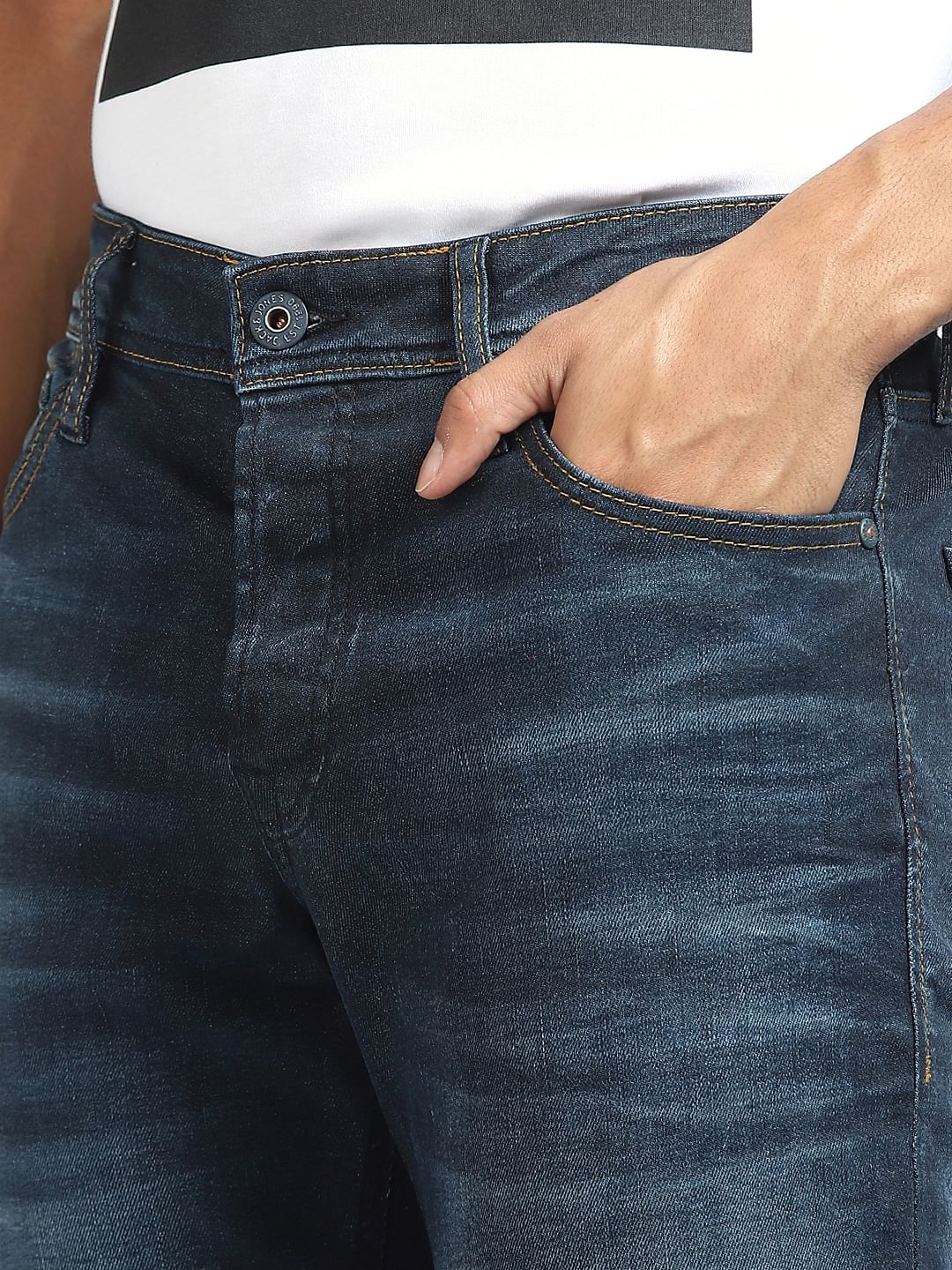 Dark Blue Low Rise Tim Anti Fit Jeans