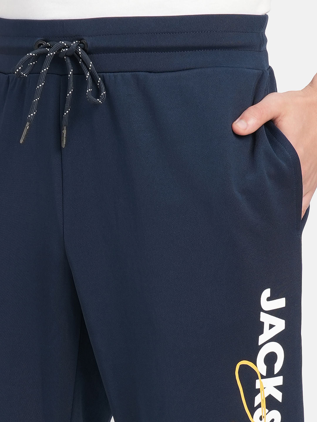 Navy Blue Logo Print Tracksuit