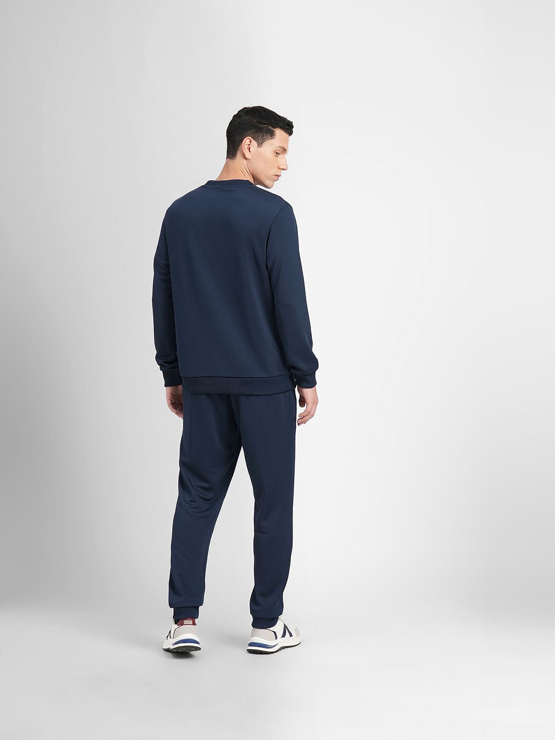 Navy Blue Logo Print Tracksuit