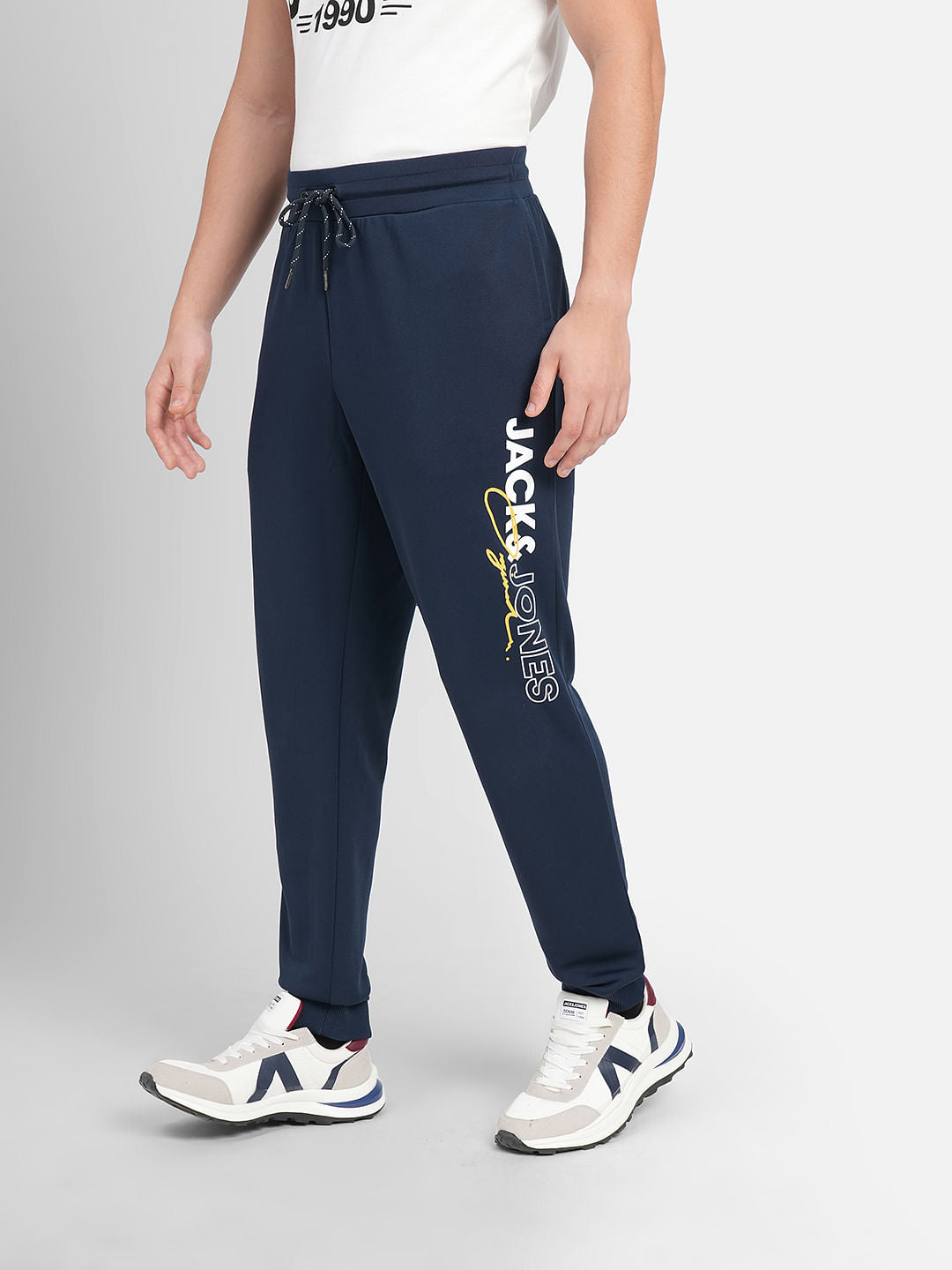 Navy Blue Logo Print Tracksuit