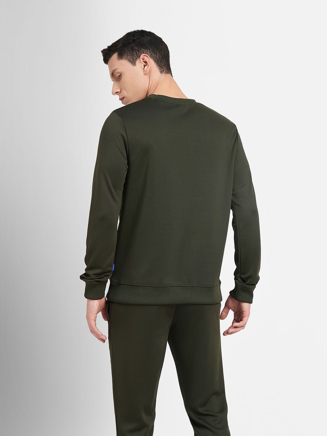 Dark Green Logo Print Tracksuit