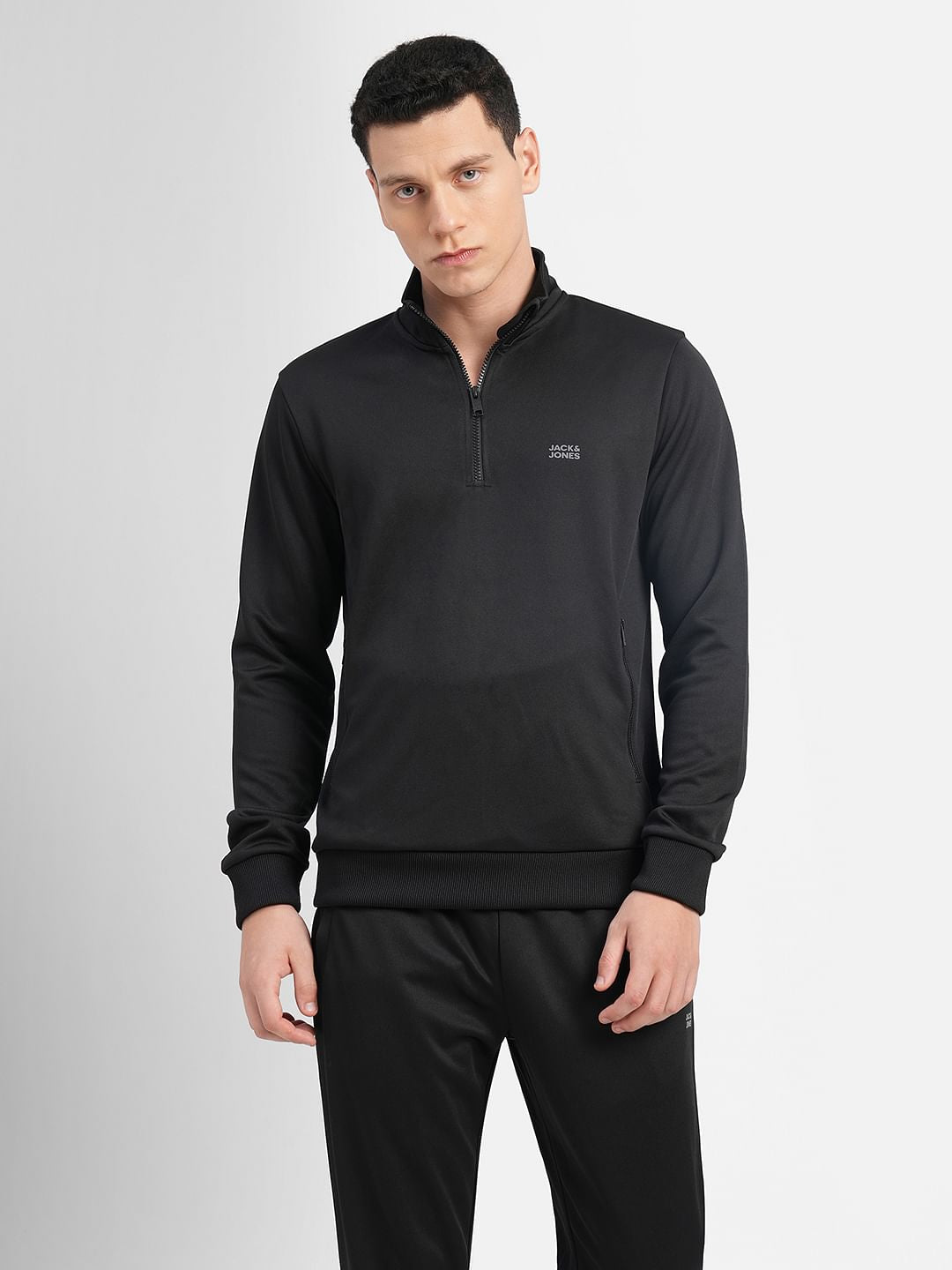 Black Logo Print Tracksuit