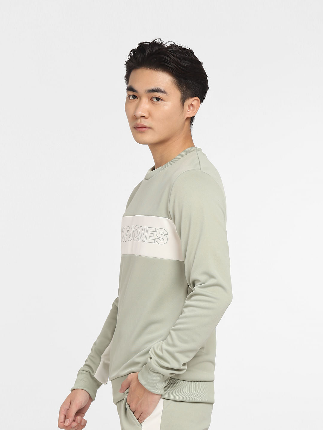 Green Logo Print Tracksuit