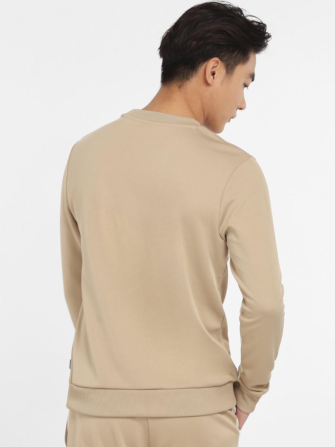 Beige Logo Print Tracksuit