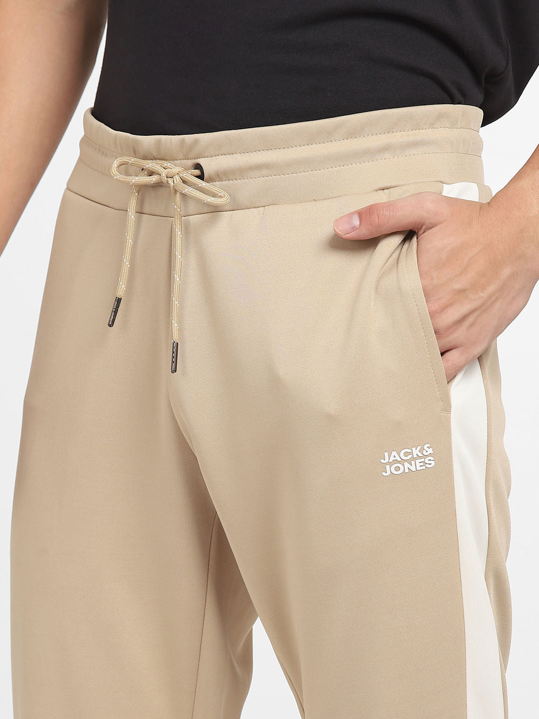 Beige Logo Print Tracksuit