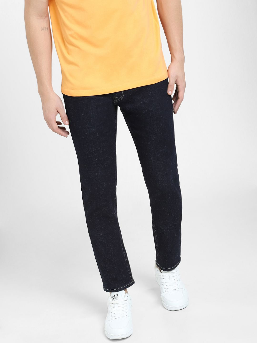 Dark Blue Low Rise Glenn Slim Jeans