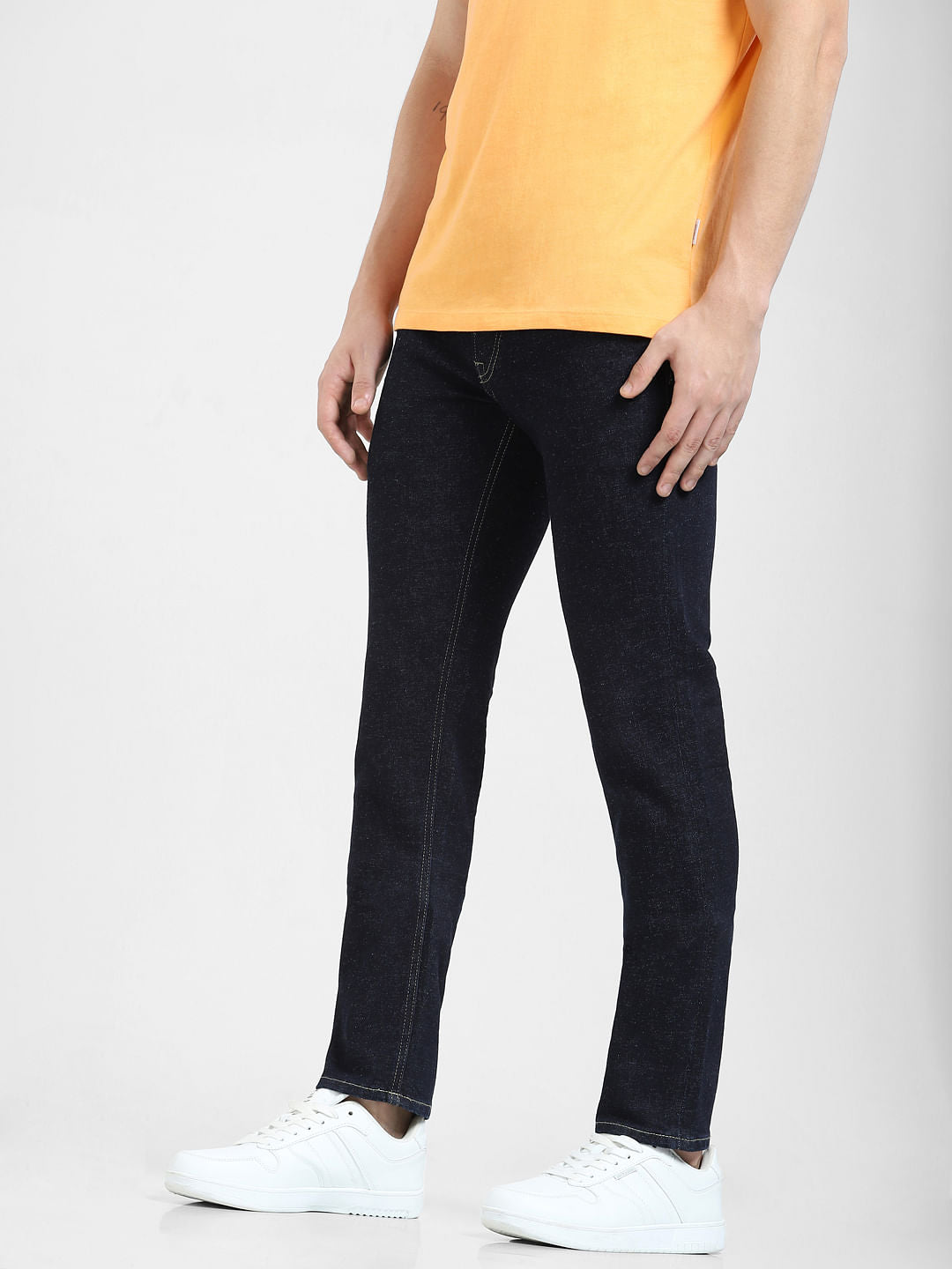 Dark Blue Low Rise Glenn Slim Jeans