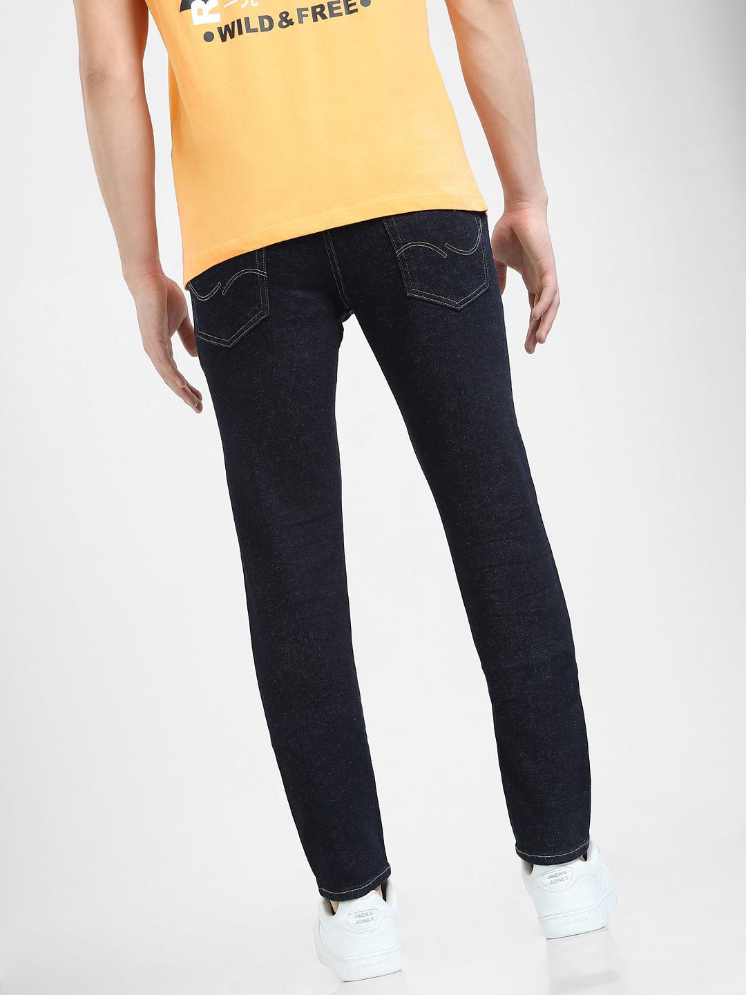 Dark Blue Low Rise Glenn Slim Jeans