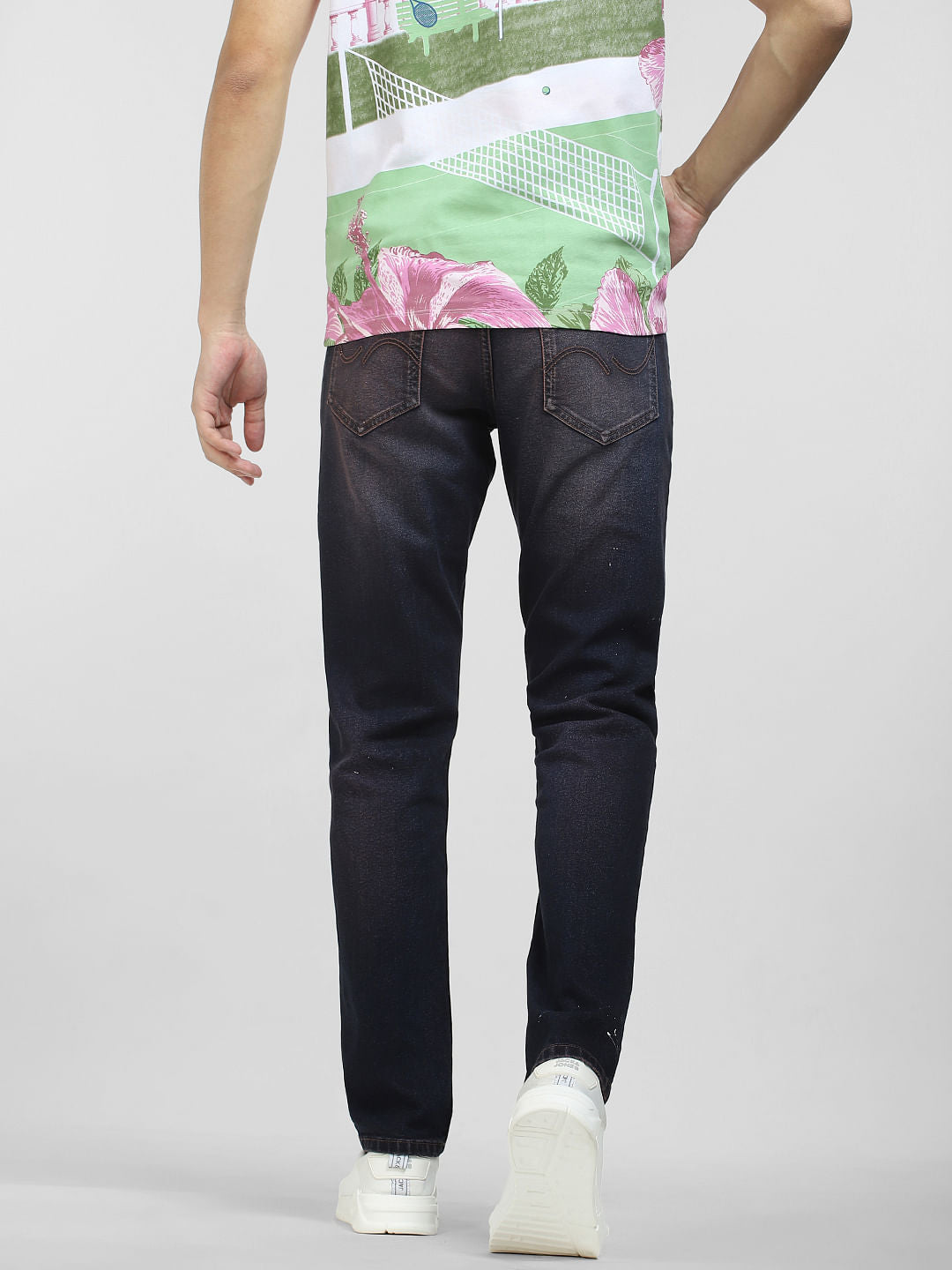 Dark Purple Washed Glenn Slim Jeans