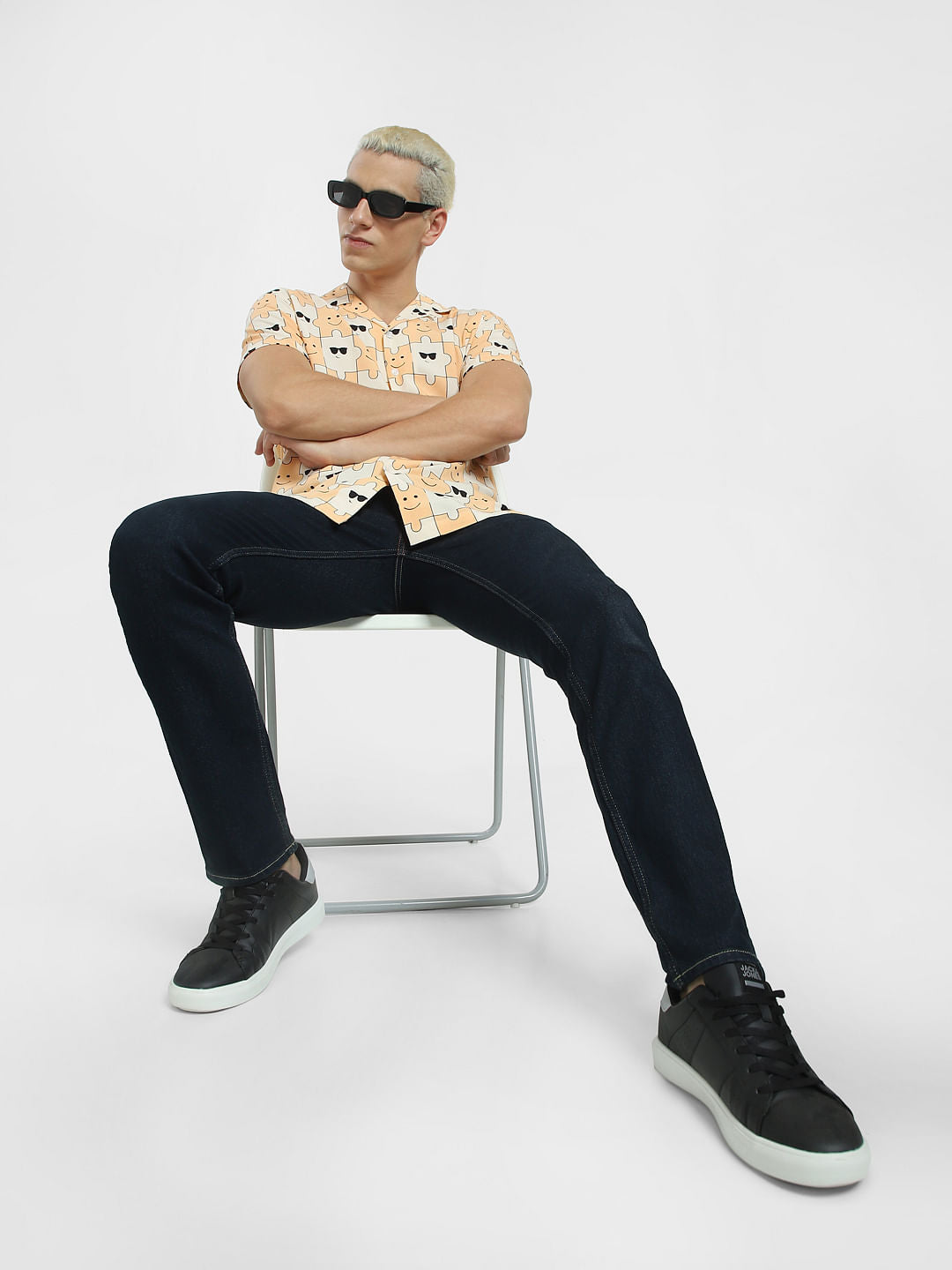 Dark Blue Low Rise Glenn Slim Fit Jeans