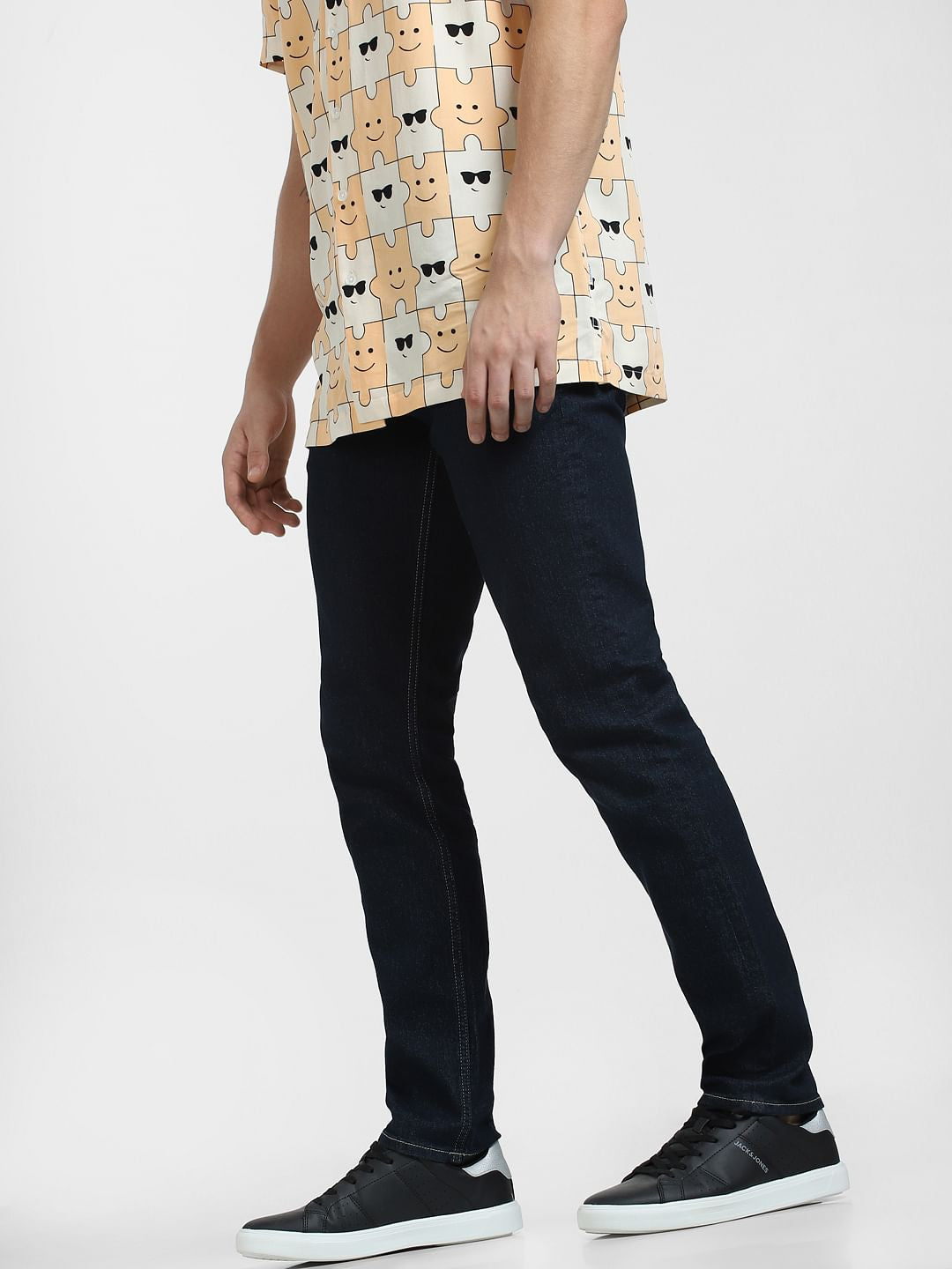 Dark Blue Low Rise Glenn Slim Fit Jeans