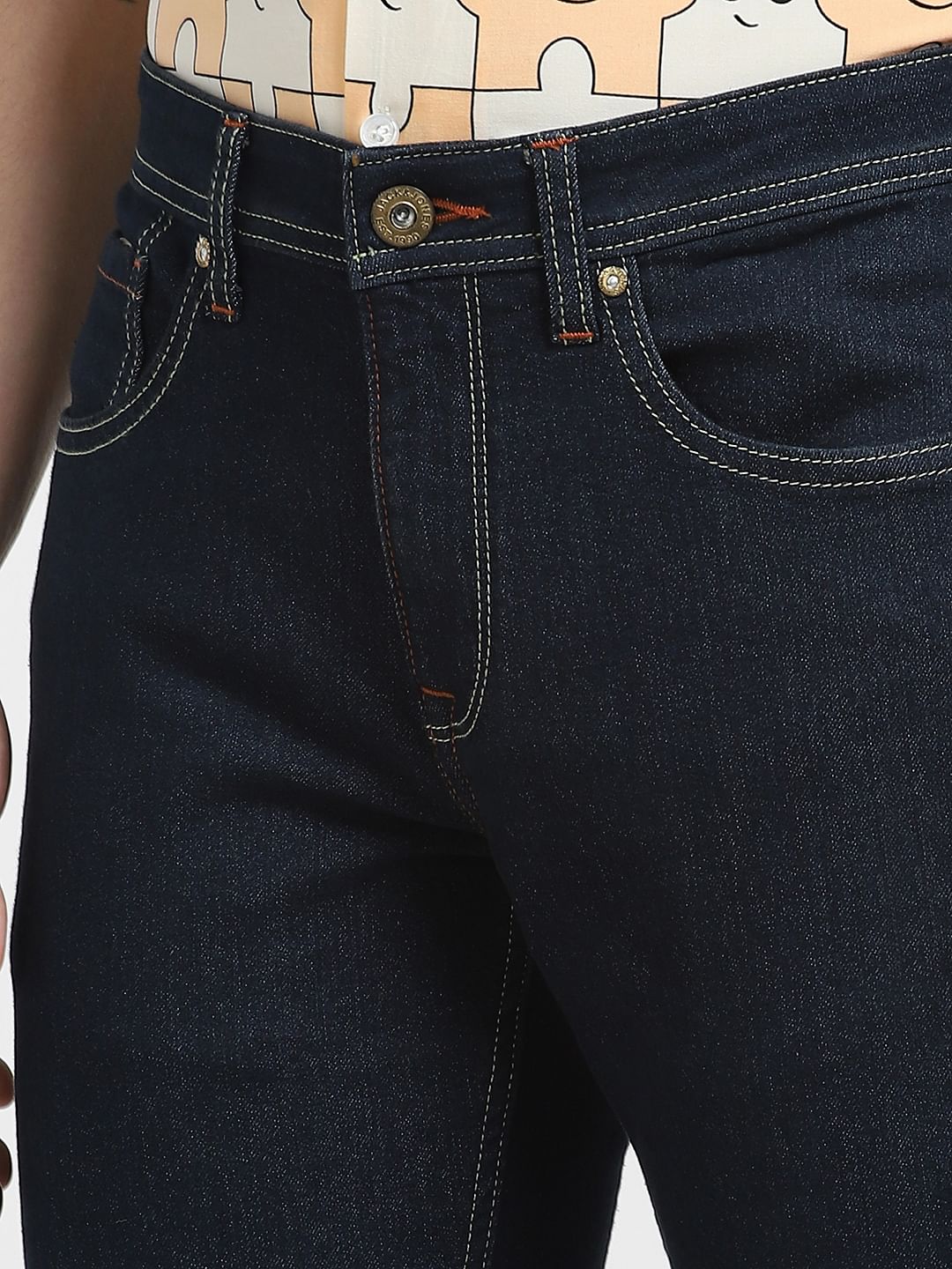 Dark Blue Low Rise Glenn Slim Fit Jeans