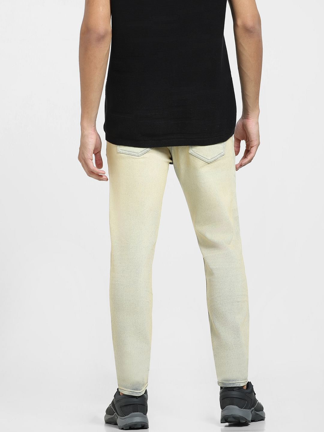 Blue Low Rise Heavily Washed Skinny Jeans