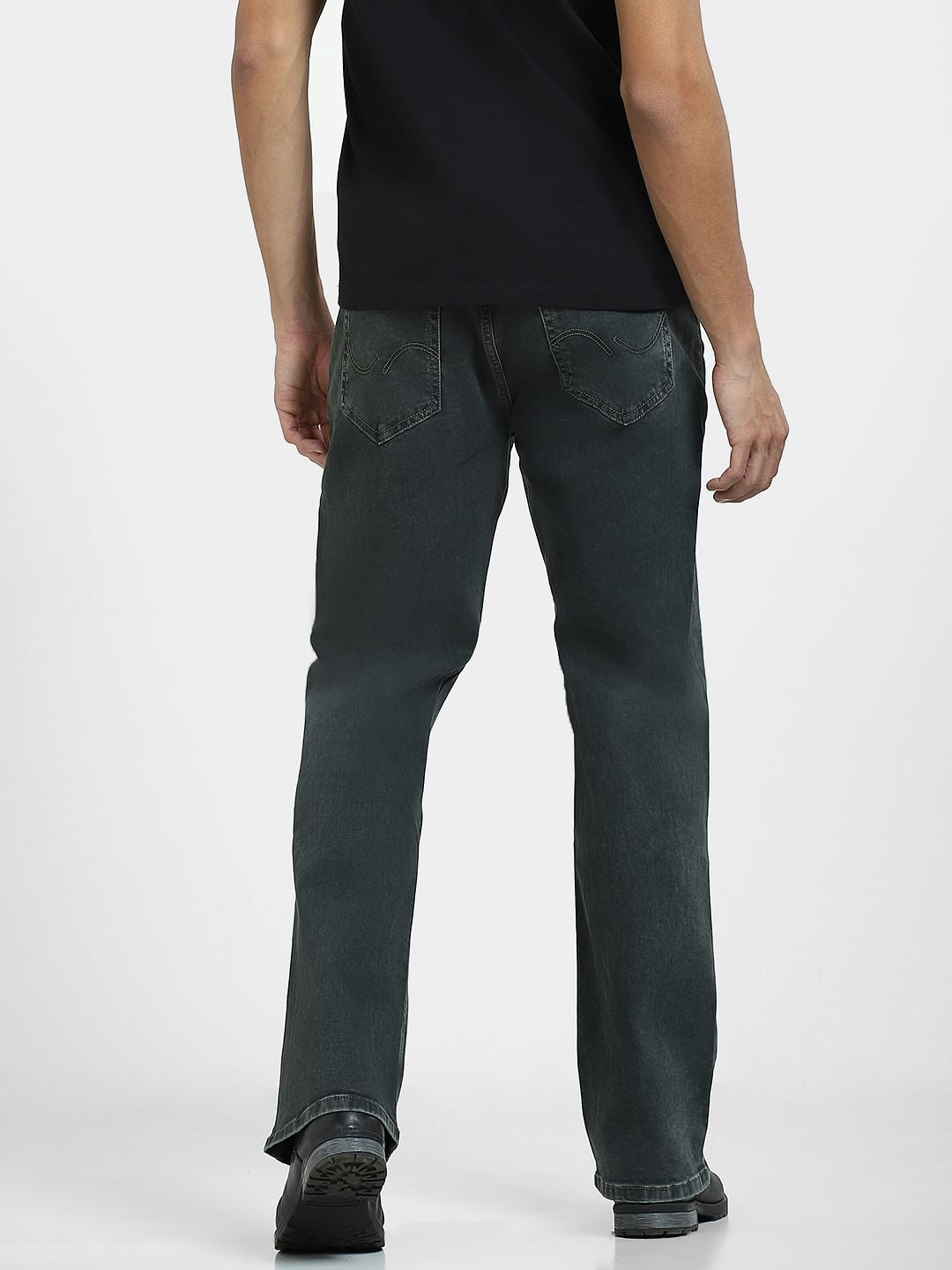 Green High Rise Ray Bootcut Jeans