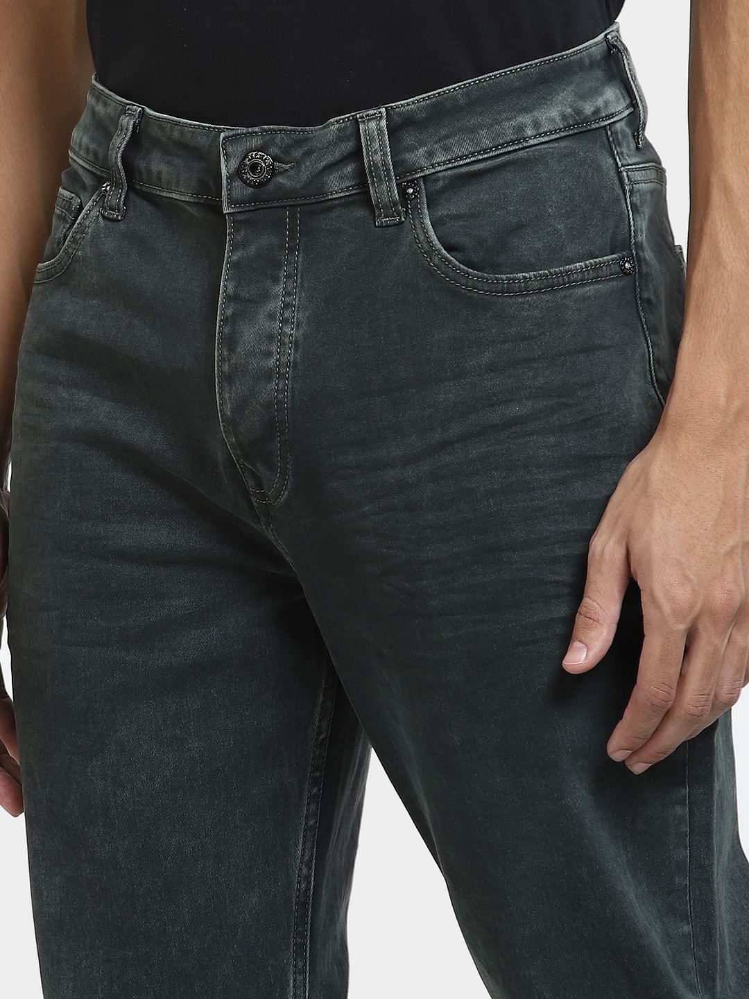 Green High Rise Ray Bootcut Jeans