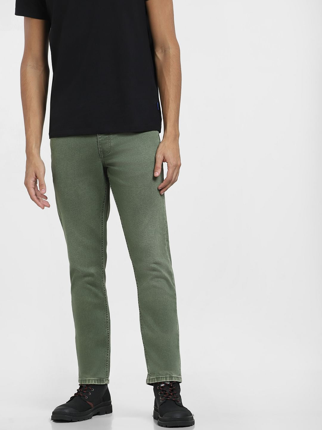 Green Low Rise Glenn Slim Jeans
