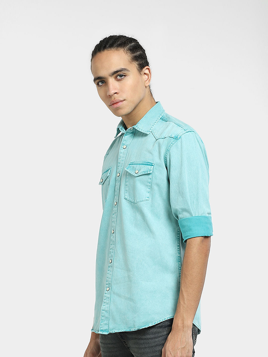 METAVERSE Blue Full Sleeves Shirt