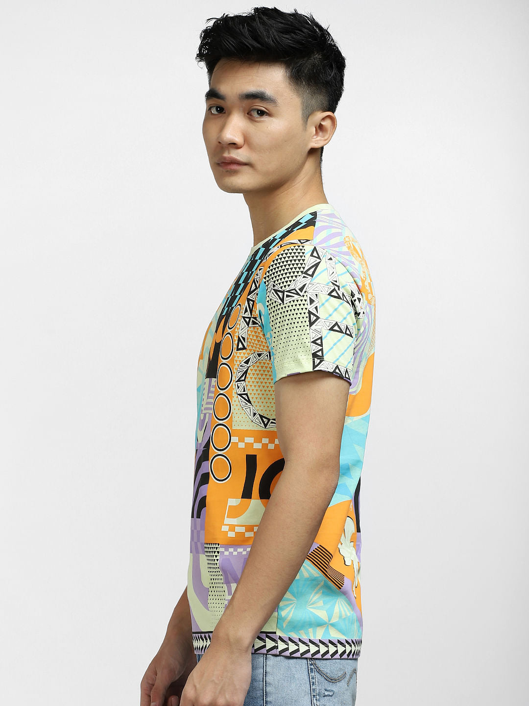 METAVERSE Green Printed Crew Neck T-shirt