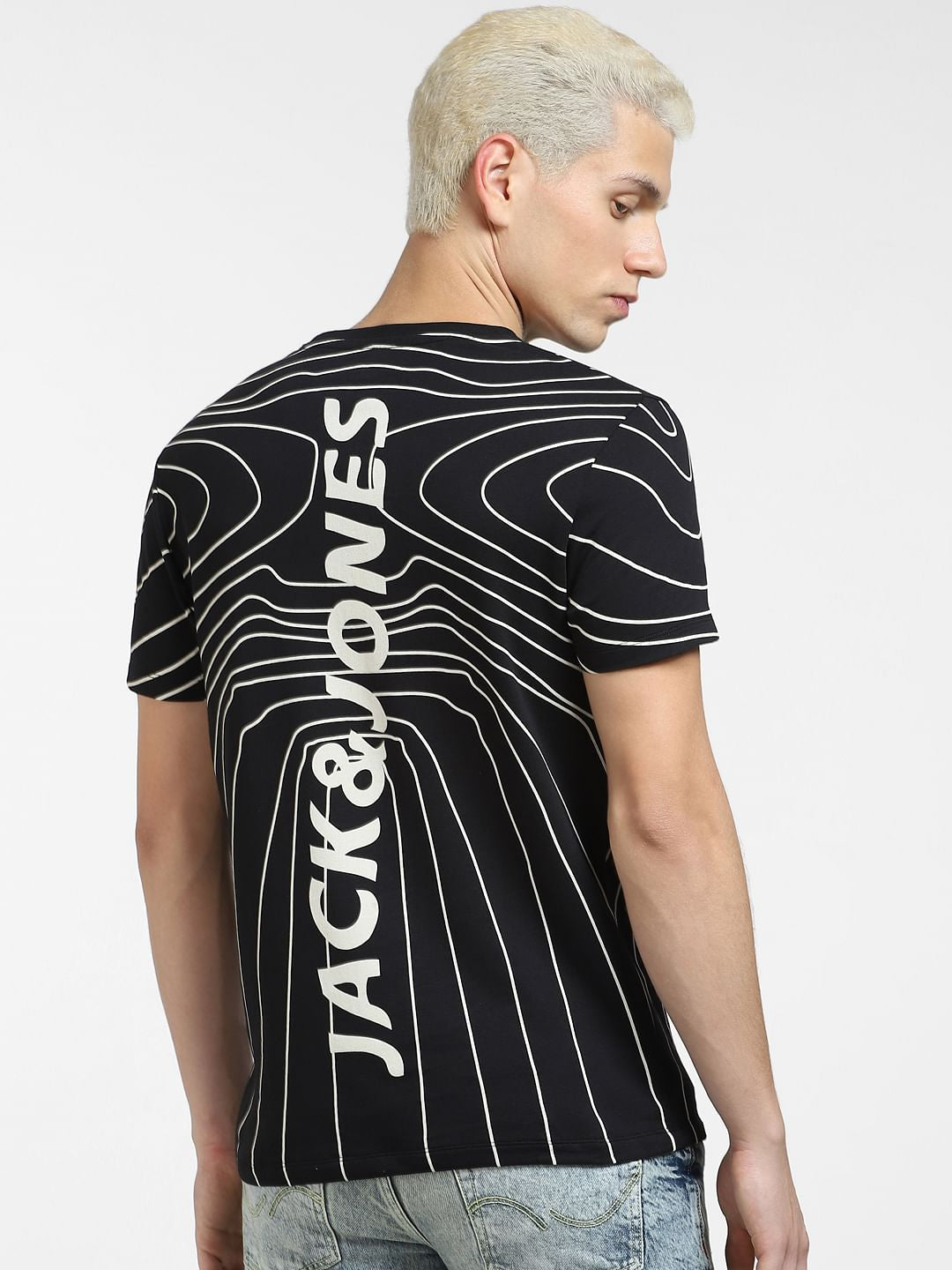 Black Logo Print Crew Neck T-shirt