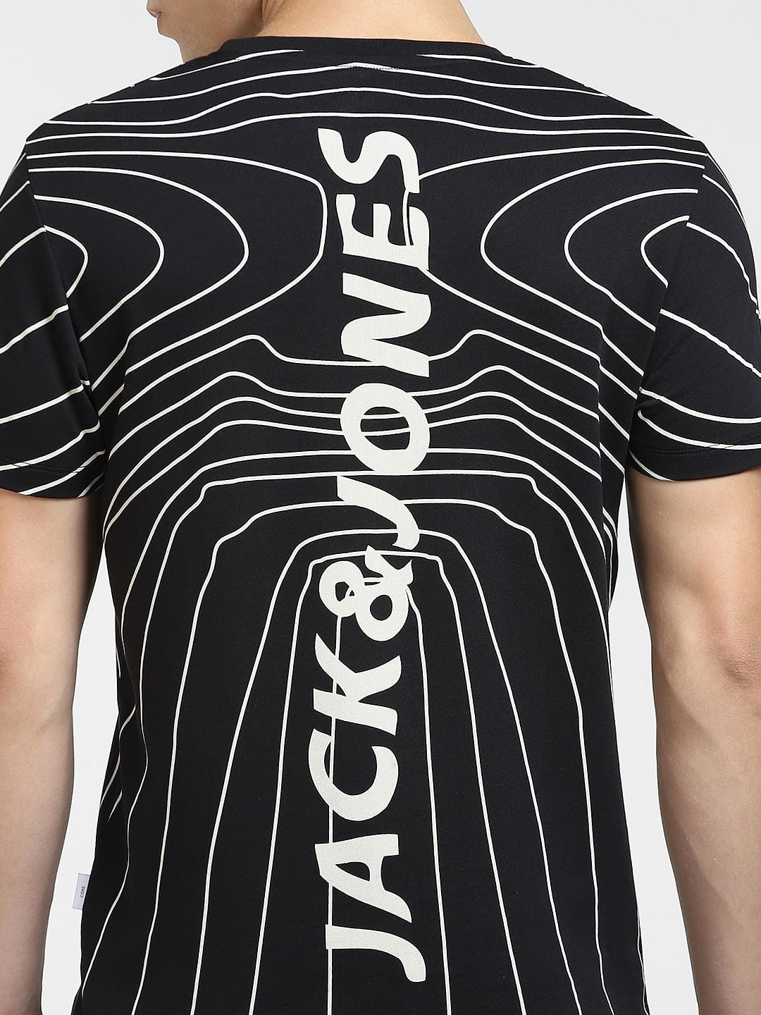 Black Logo Print Crew Neck T-shirt