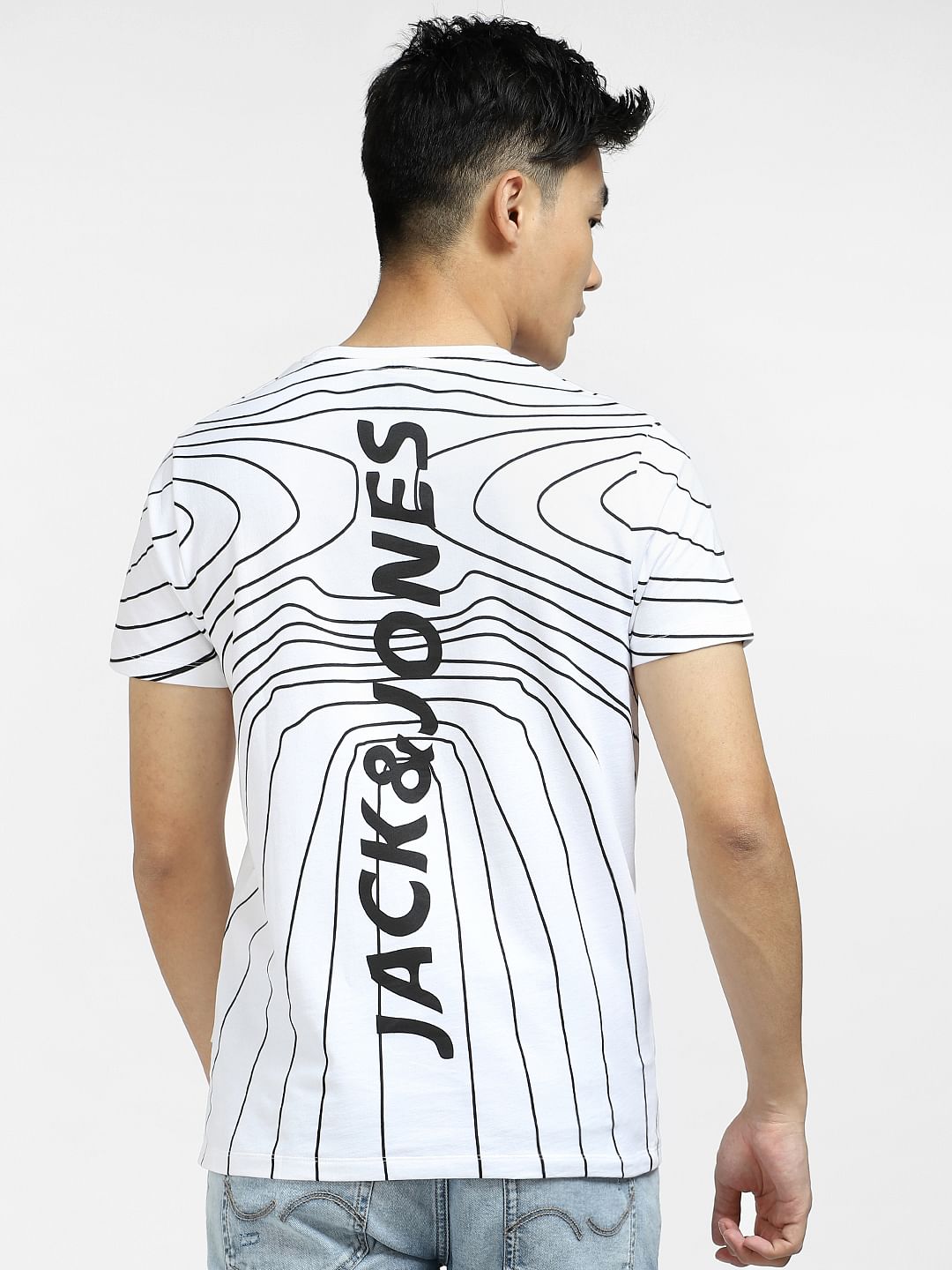White Logo Print Crew Neck Co-ord T-shirt