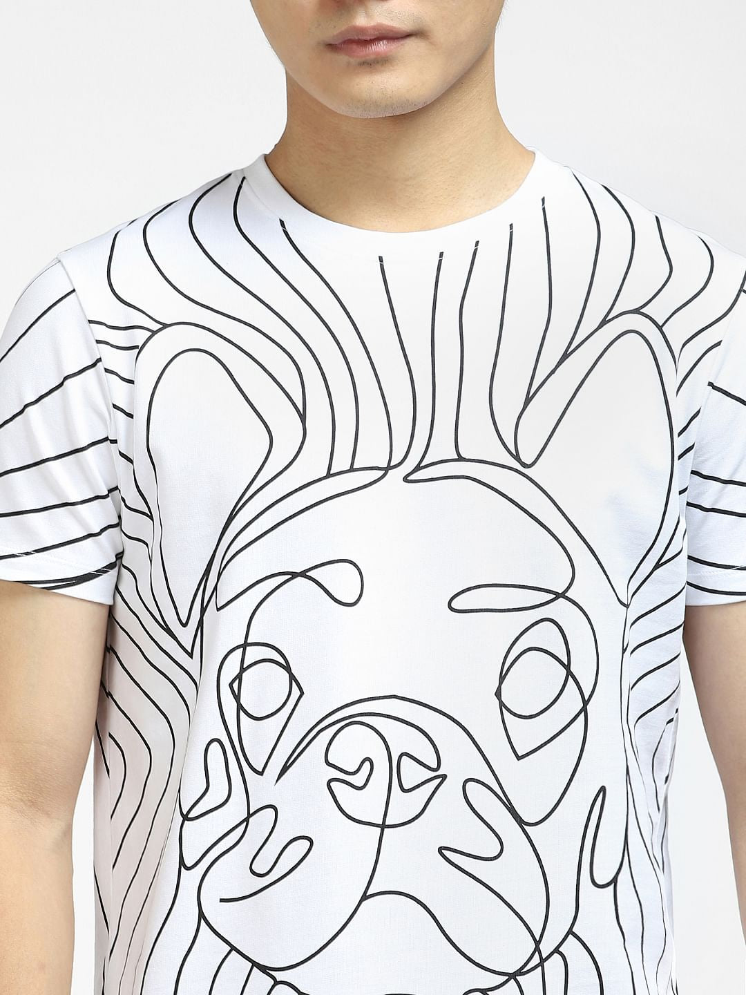 White Logo Print Crew Neck Co-ord T-shirt