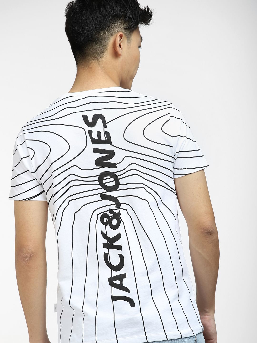 White Logo Print Crew Neck Co-ord T-shirt