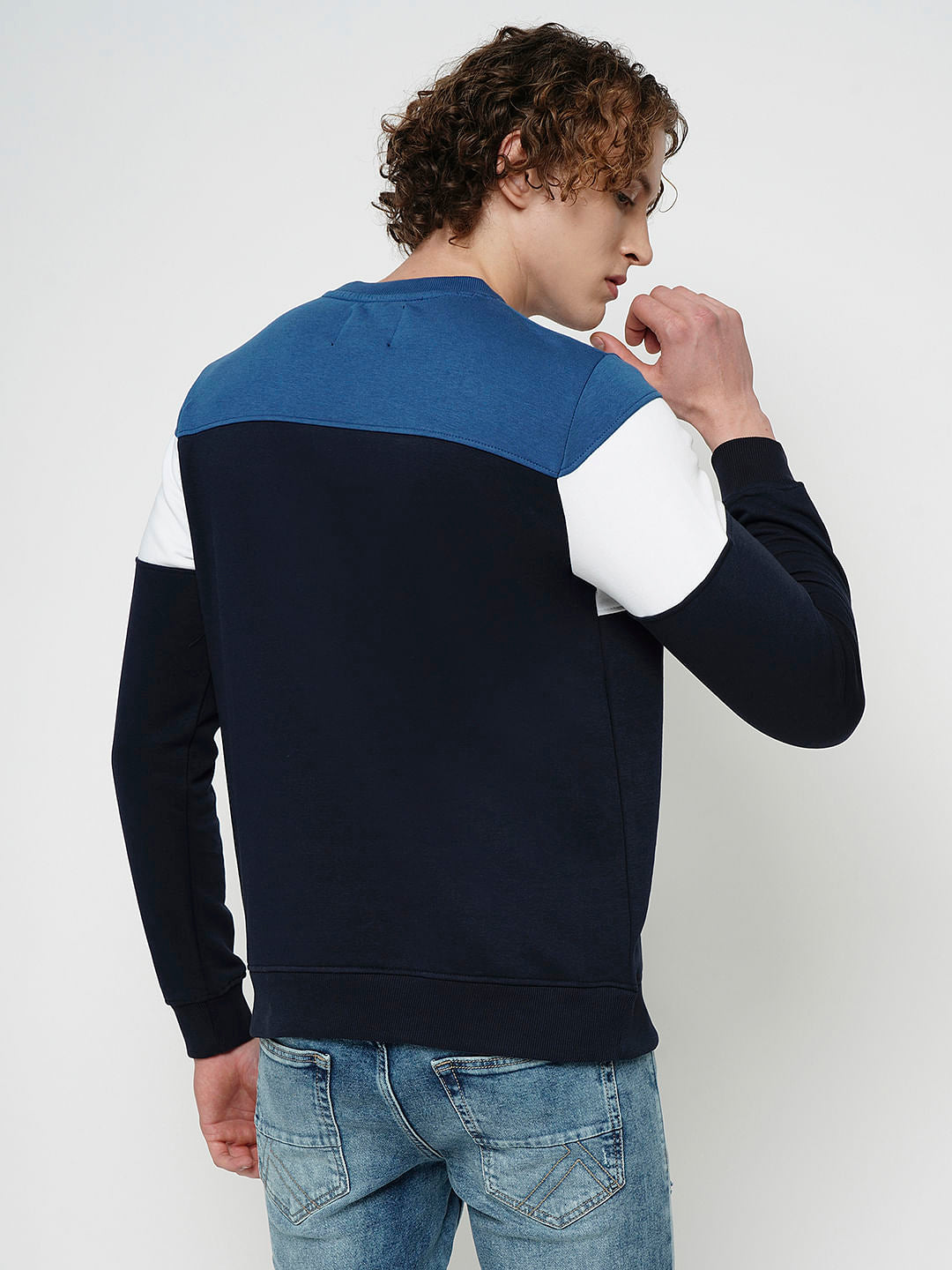 PRODUKT by JACK&JONES Blue Colourblocked Sweatshirt
