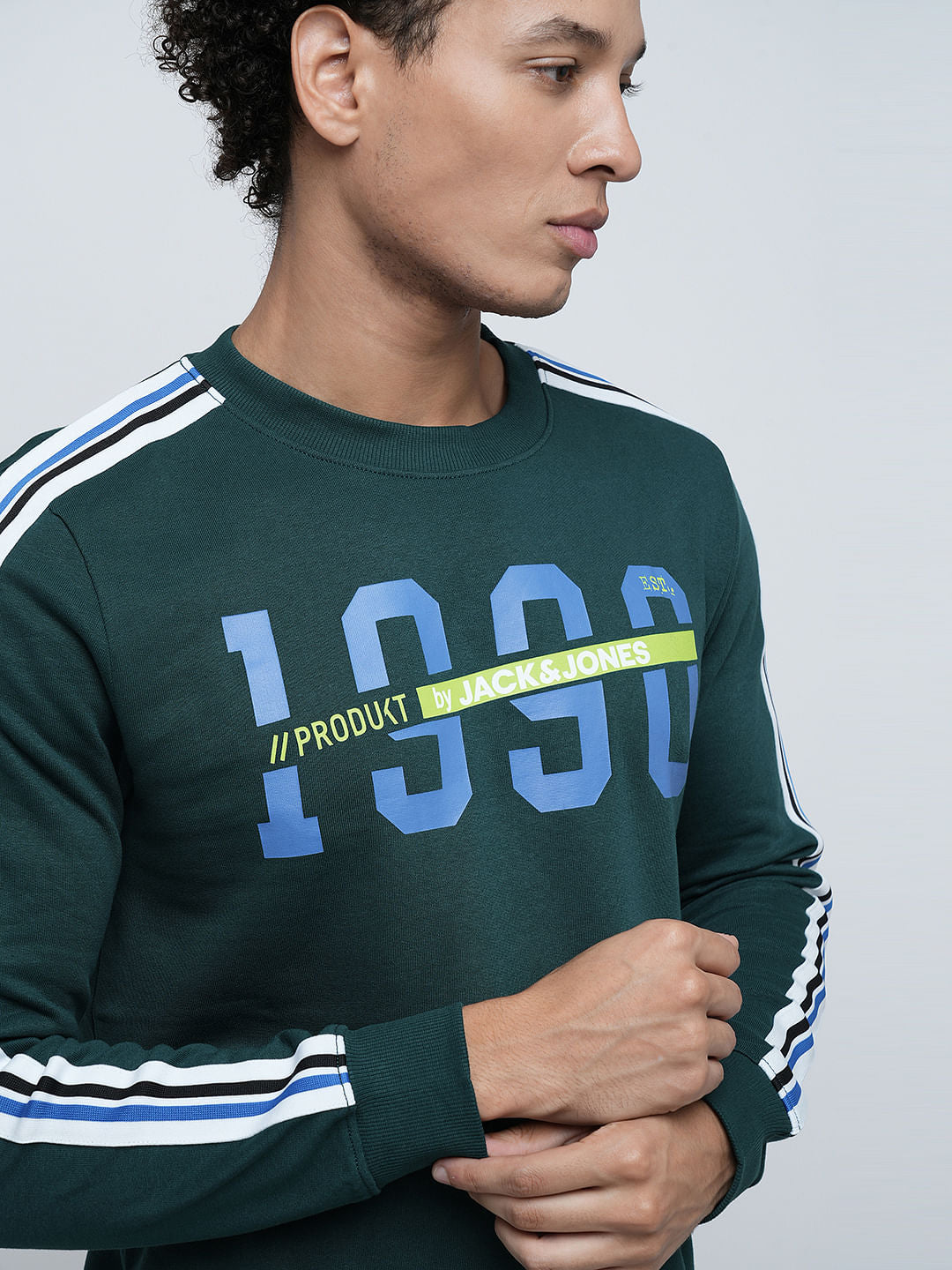 PRODUKT by JACK&JONES Green Logo Print Sweatshirt