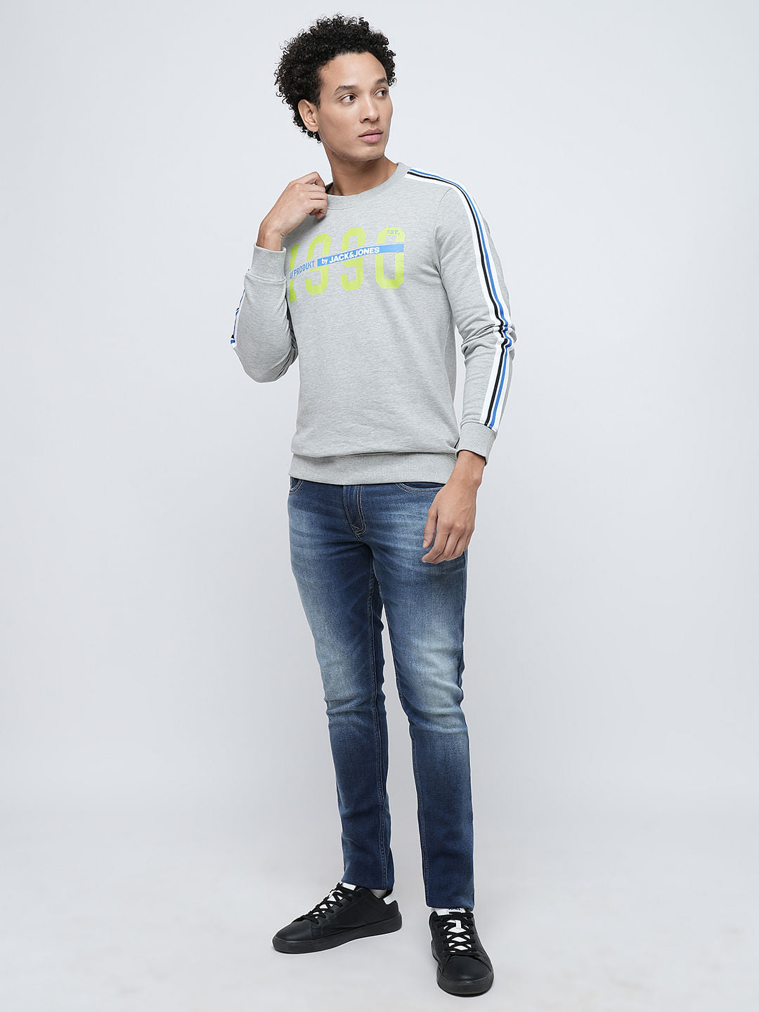 PRODUKT by JACK&JONES Grey Logo Print Sweatshirt