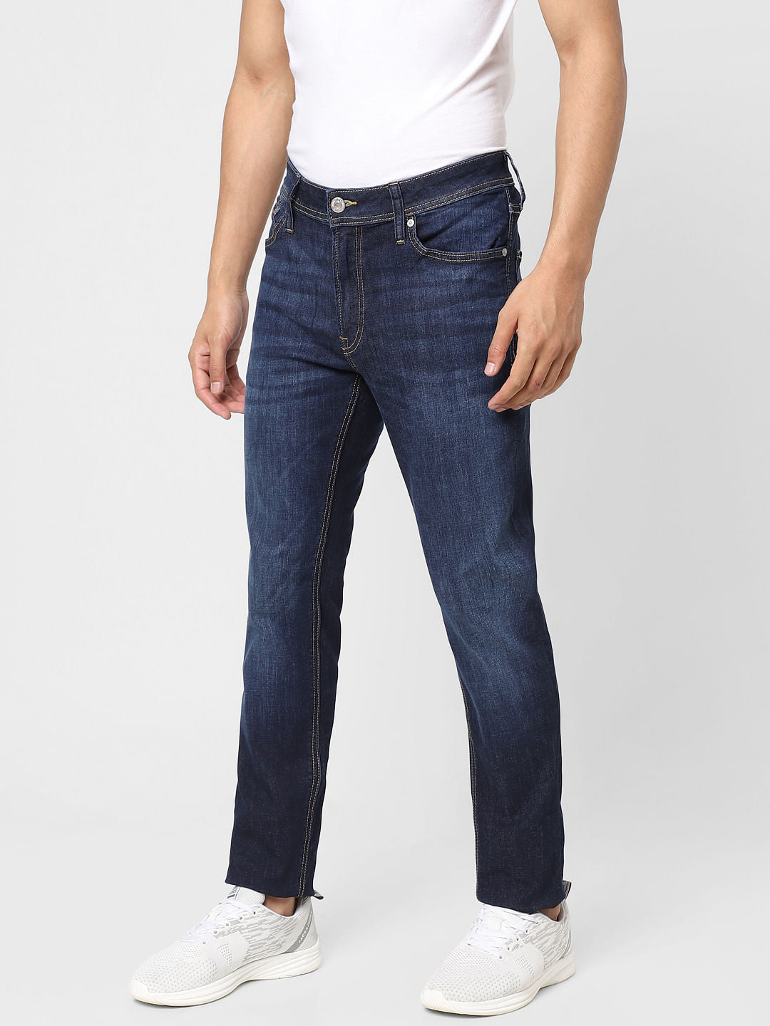 Blue Low Rise Washed Ben Skinny Jeans