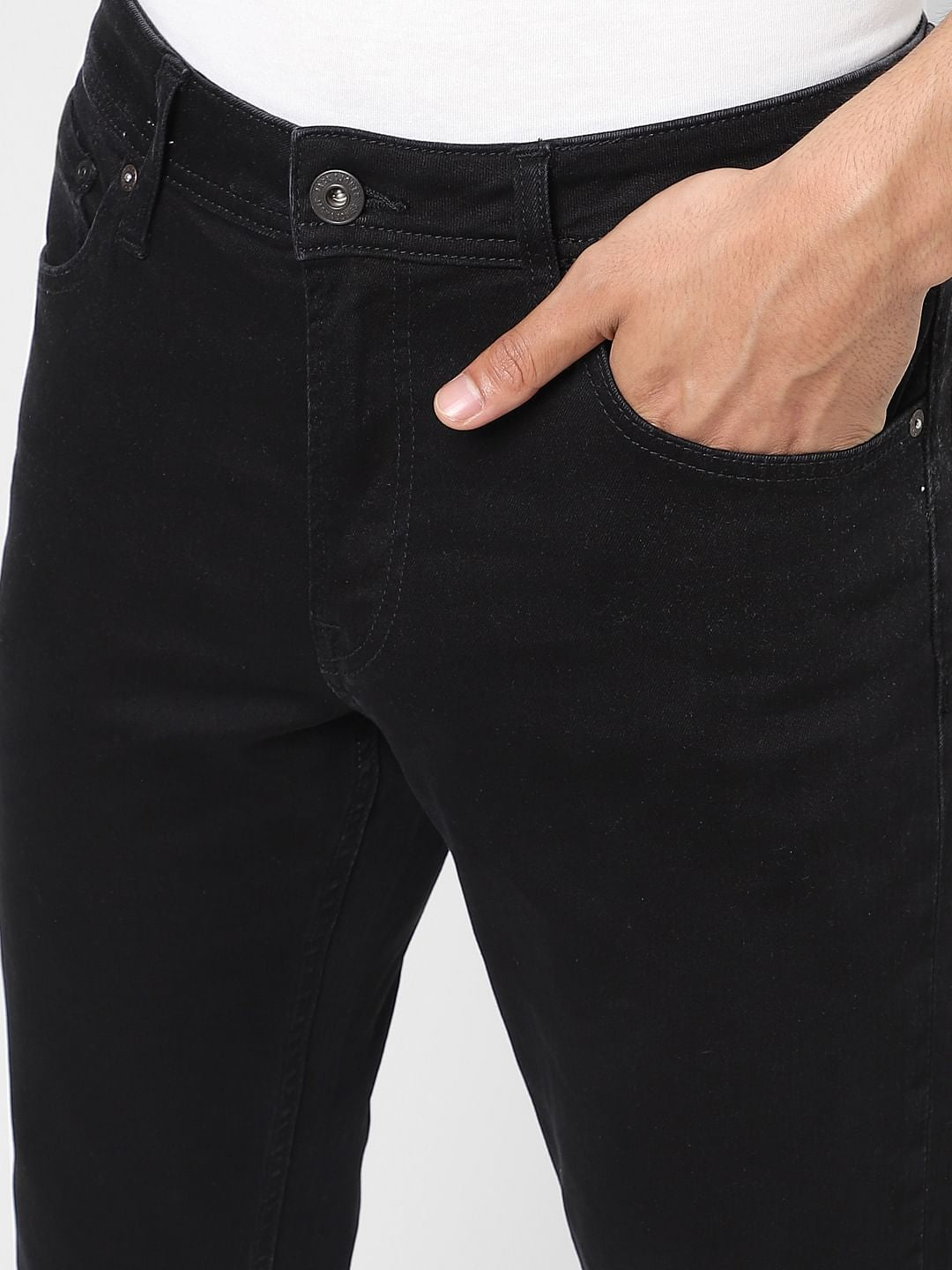 Black Low Rise Glenn Slim Jeans