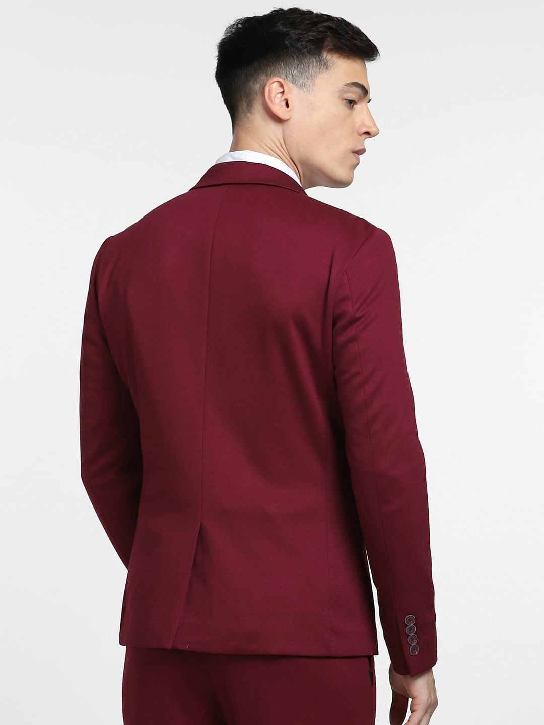 Maroon Suit-Set Blazer