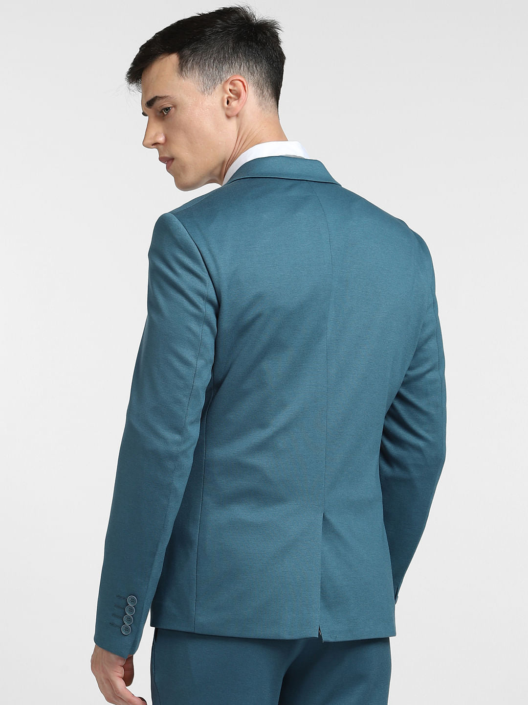 Teal Suit-Set Blazer