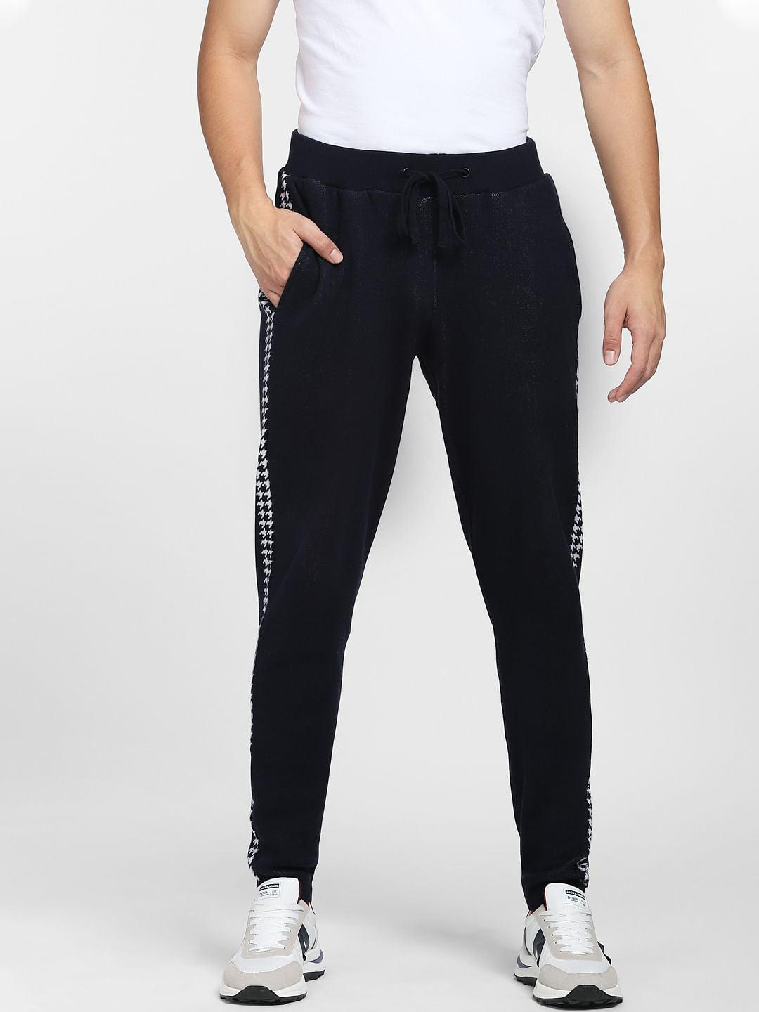 Navy Blue Printed Co-ord Sweatpants