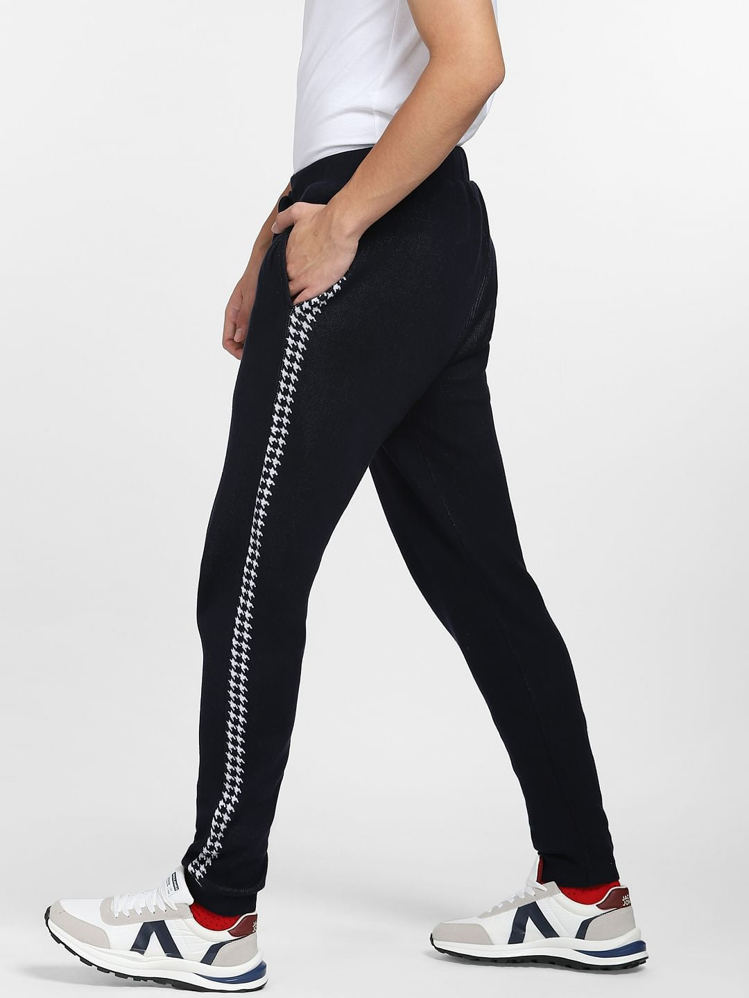 Navy Blue Printed Co-ord Sweatpants