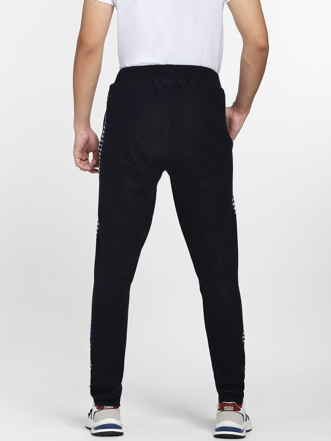 Navy Blue Printed Co-ord Sweatpants