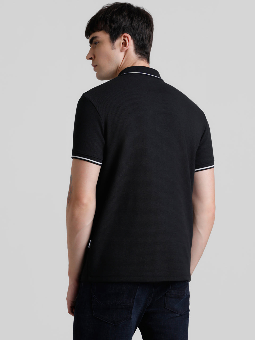 Black Knitted Polo