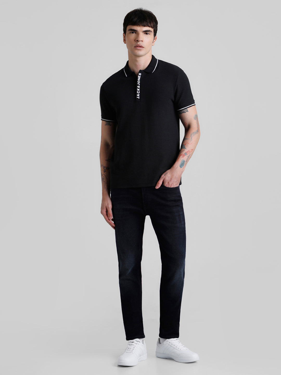 Black Knitted Polo