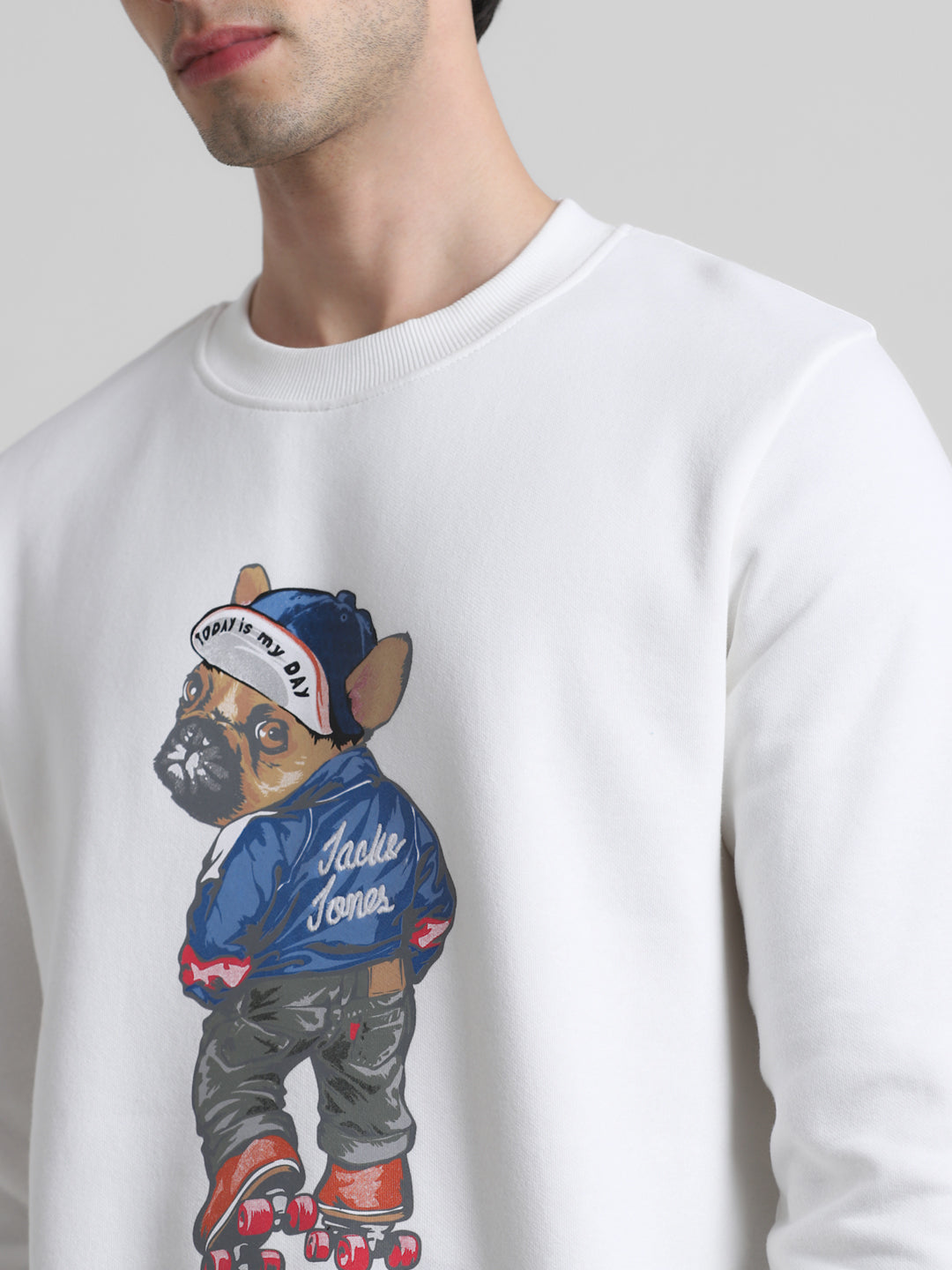White Printed Sweatshirt