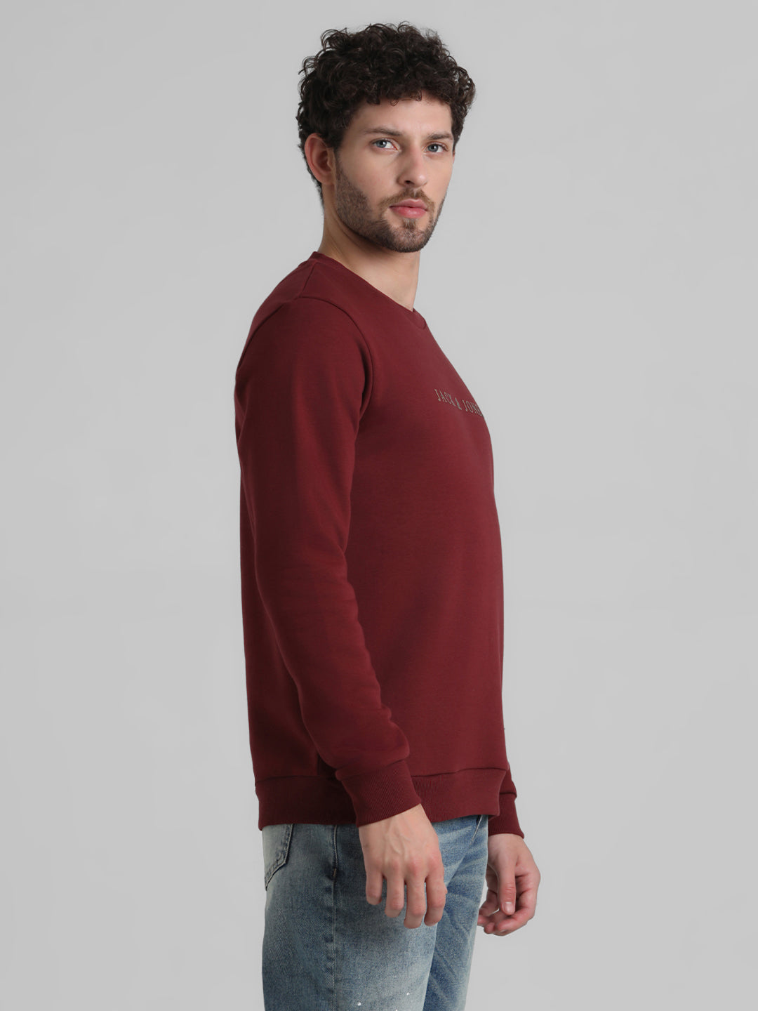 Maroon Logo Print Sweatshirt
