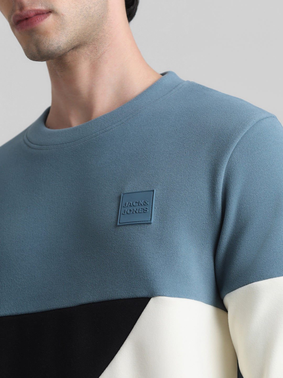 Blue Colourblocked Sweatshirt